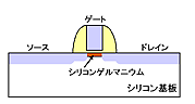 シリコンゲルマニウムMOSトランジスタ断面