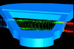 空気の流れを解析した図