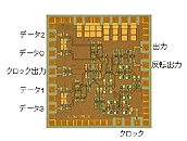 4:1マルチプレクサ回路チップ概観写真 