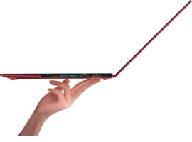 UH75/H サテンレッド 開いた状態