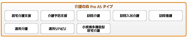 図6.「介護の森 Pro ASタイプ」提供サービス種類