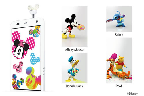 スマートフォンピアスを挿すたびに、4種類のキャラクターがランダムに登場