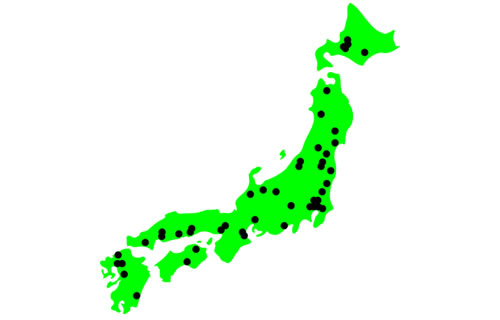 図. 協定締結に合意した38社 全国52ヵ所のデータセンターの分布図