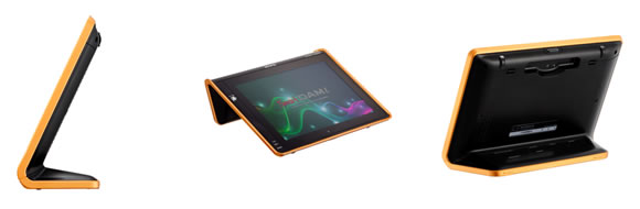 写真3： 側面(左写真)、ヨコ置き（中央写真）、背面（右写真）