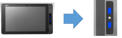 図2.小型スライド式静脈認証センサー拡大写真