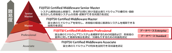 図.「富士通ミドルウェアマスター」の「Professional データベース」体系図