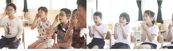 ろう学校での「Ontenna」活用シーン