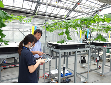 収集データをモニタリングする様子