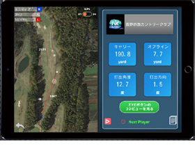 落下地点予測のミニマップモード画面