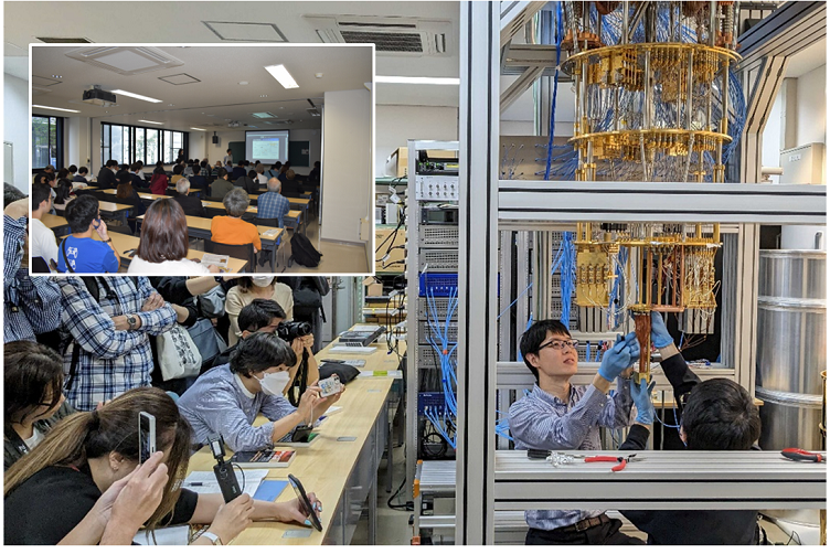 図1 11月3日に量子ビットチップのインストールを一般公開した時の様子
